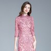 DNO-3BA8894-1礼服网纱刺绣大码连衣裙新款喜婆婆婚宴高贵 商品缩略图3