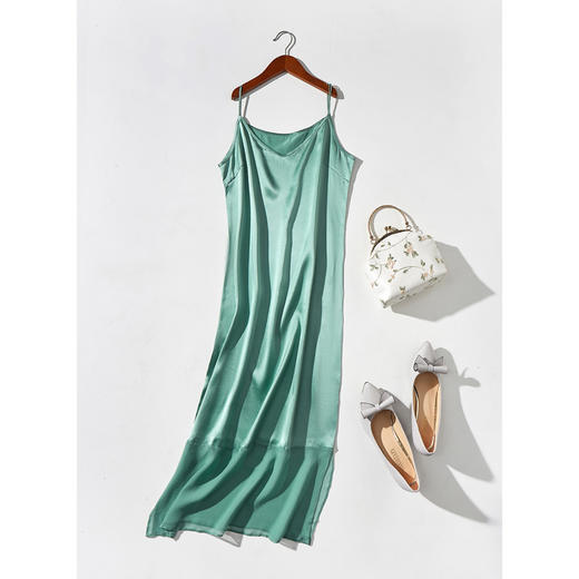 丁摩 真丝裙摆镂空网纱连衣裙6006-DS399 商品图7