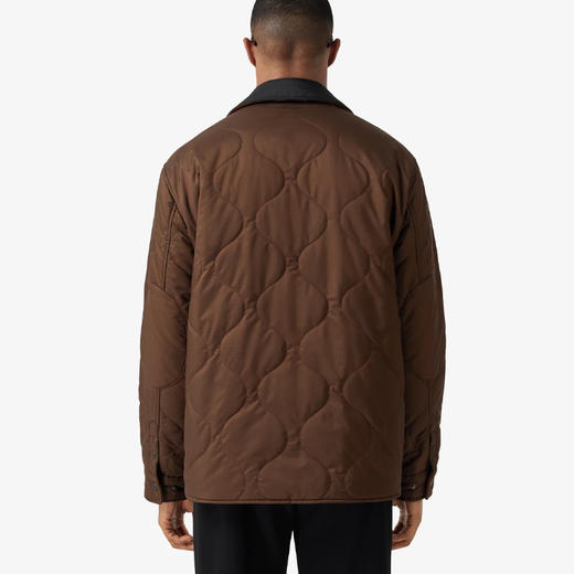 BURBERRY 巴宝莉 男士双面两穿格纹绗缝外套式衬衫棉服 咖啡色 8063696 B2225 商品图1