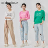 oldcolour2023春季新款气质百搭圆领基础款五分袖T恤女O12022433 商品缩略图1