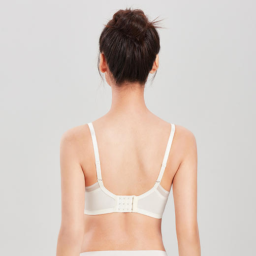 都市丽人WISECOOL常规内衣B杯薄3/4杯锁边布文胸三排树脂胶圈LB32D2 商品图2