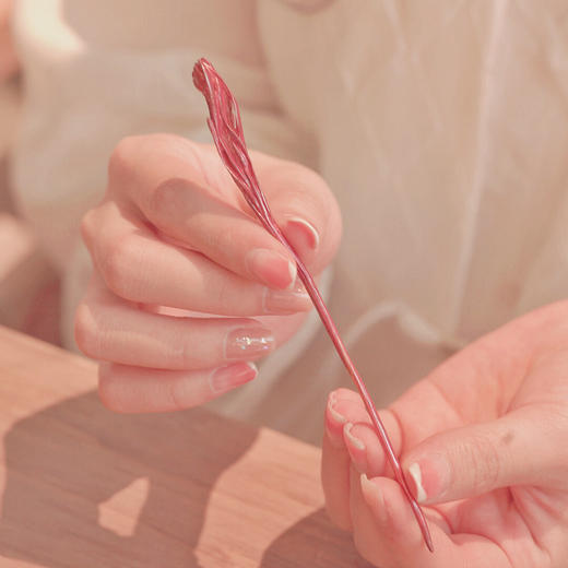 百年制锡 乾茂號｜兰花紫铜茶拨   工艺：烧色工艺   尺寸：13.8cm 商品图7