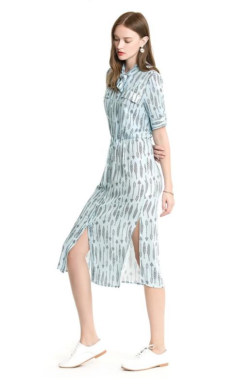 CENCH EDITION 清新蓝羽毛连衣裙 1072 商品图2
