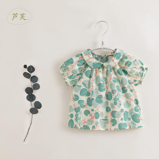 【马克珍妮 芦芙】夏装新款 女童娃娃领印花纯棉小衫230038 商品图2