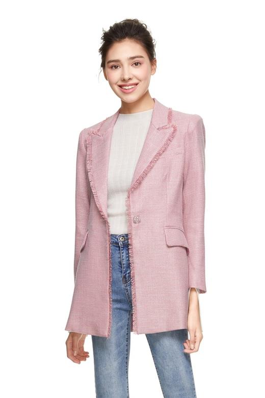 J.A 甜美粉流苏边西装外套 8661 商品图0