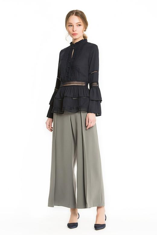 OCTAVIA 藏蓝色露背雪纺上衣 384 商品图3