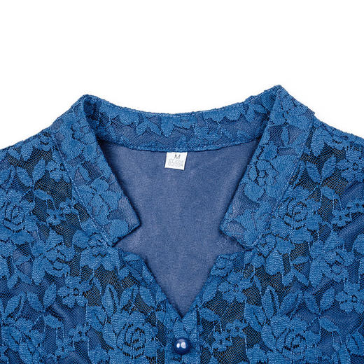 通勤优雅勾花蕾丝拼接时尚领气质打底裙连衣裙QYM-CB9238-L 商品图3