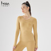 IYOGA艾瑜嘉瑜伽长袖及臀修身版型显瘦胶原蛋白亲肤保湿可拆卸胸垫性感网纱CX022 商品缩略图3