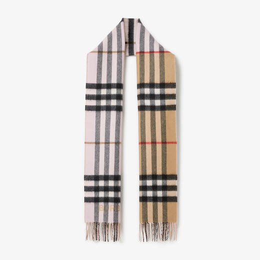 BURBERRY 巴宝莉 女士 Burberry 对比感格纹羊绒围巾 格子 8050493 A7026 商品图0