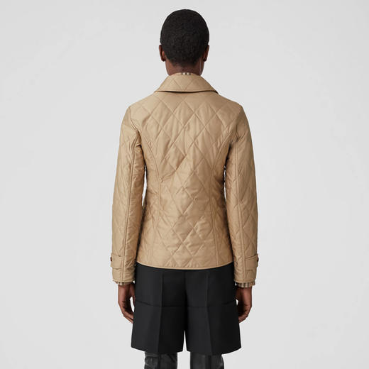 【一】BURBERRY 巴宝莉 女士菱形绗缝温控夹克棉服 卡其色 8049868 A4170 商品图2
