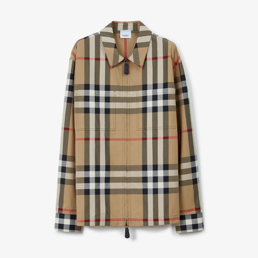 BURBERRY 巴宝莉 男士大号格纹棉质宽松长袖衬衫 格子 8063666 A7028 商品图0