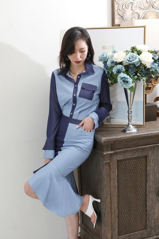 SUMMER & SAGE 不规则拼色鱼尾半裙 6264 商品图4