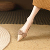 夏季新款，流行钻复古里外全皮尖头后空高跟凉鞋YD-F351 商品缩略图1
