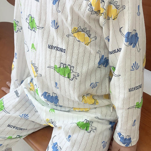 【59元买一套送一套】2024春季儿童睡衣艾草精华无骨套装纯棉空调服男女中小童A类长袖春夏季薄款家居服 商品图13