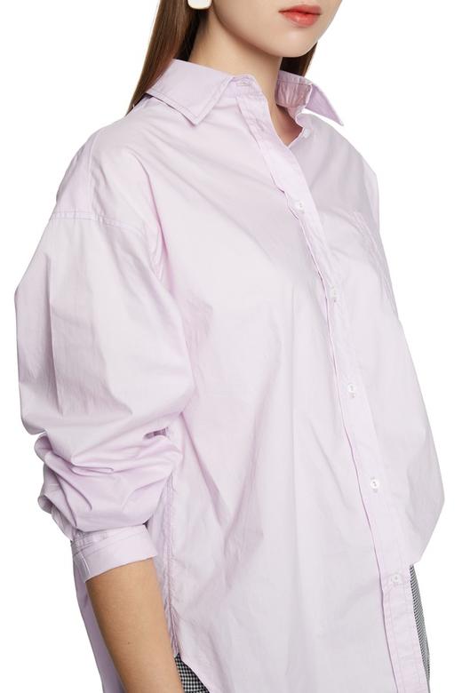 SUMMER & SAGE 紫色不规则纯棉衬衫 6225 商品图3