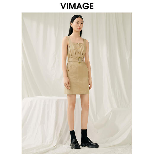 VIMAGE纬漫纪夏季新款显瘦简约舒适吊带连衣裙V1907508 商品图1