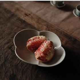 海棠小碟 草木灰 单个草木灰釉