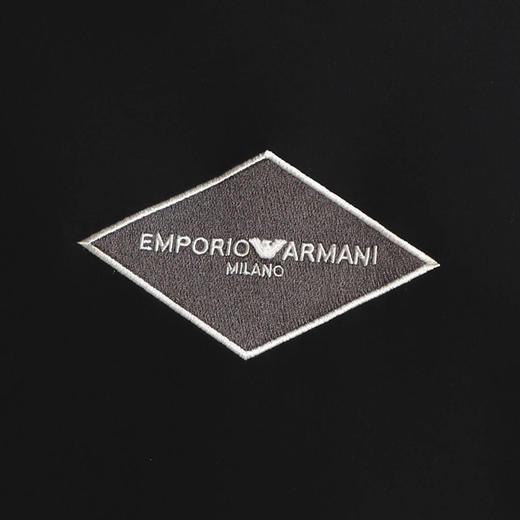 EMPORIO ARMANI 阿玛尼 男士棉质徽标印花圆领长袖卫衣 黑色 3R1MDD 1JHSZ 0999 商品图2