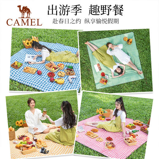 骆驼户外野餐垫隔潮隔脏旅行露营野餐轻巧便携多用防潮垫草地垫子 A9SFSY009 商品图2