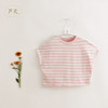 【马克珍妮 芦芙】夏装新款 女童条纹蝙蝠袖纯棉T恤230532 商品缩略图1