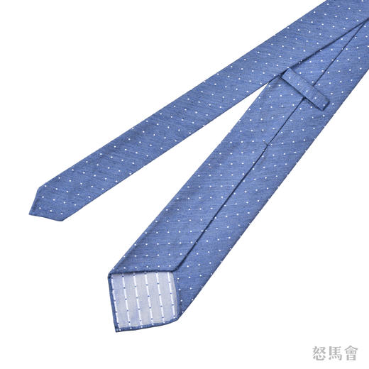 牛仔蓝色波点蚕丝手工领带 商品图2