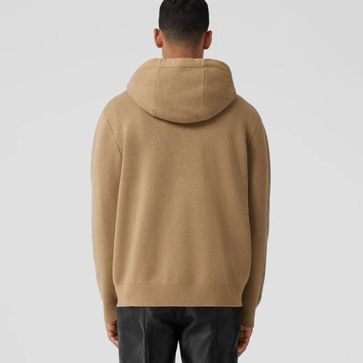 BURBERRY 巴宝莉 男士马术骑士装饰羊毛提花宽松连帽针织衫 驼色 8064129 A1420 商品图2