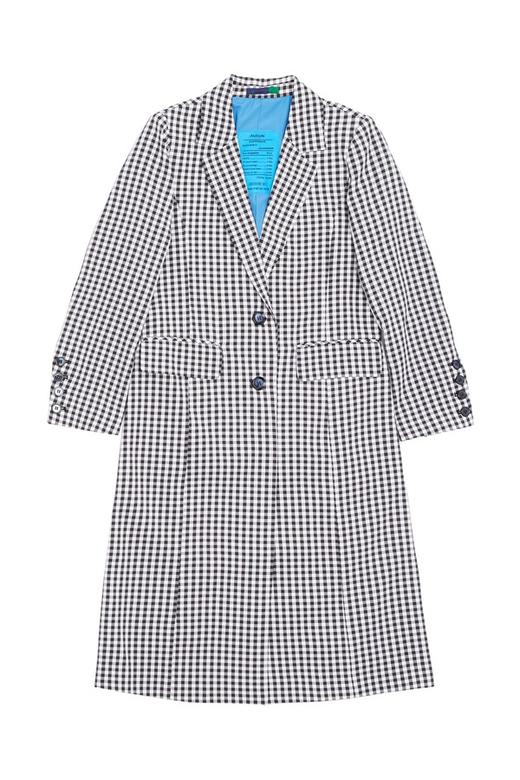 AVA 经典格纹长款外套 6143 商品图4