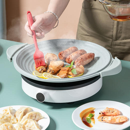 Debo德铂内马尔多功能磁通复底烤盘多功能烧烤煎肉烙饼专用盘32cm 商品图4