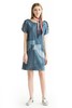 AVA 复古拼布木耳边饰牛仔连衣裙 1814 商品缩略图4