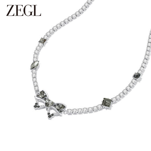 ZEGL设计师黑公主系列蝴蝶项链女法式轻奢小众高级感锁骨链配饰品 商品图1