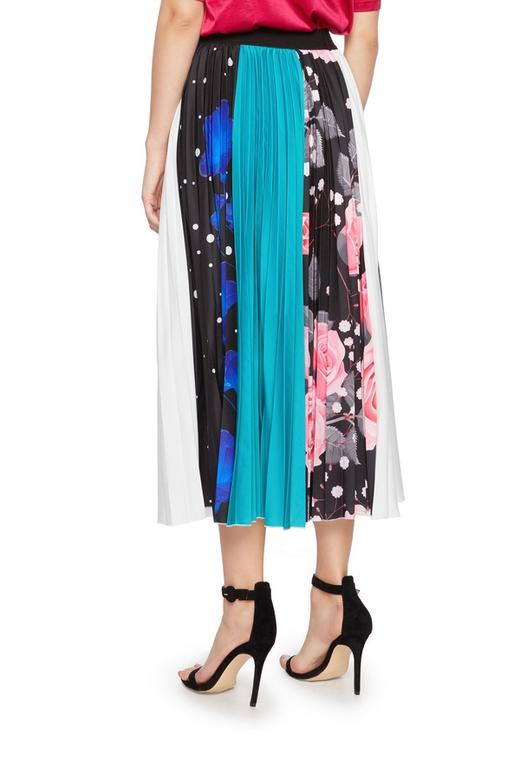 EMC亿美丞 印花拼色百褶半身裙 6009 商品图2