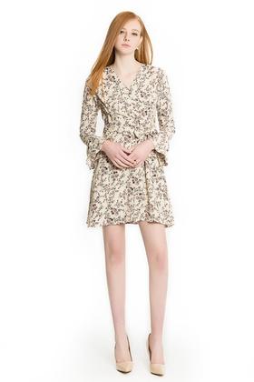 NOIR 薰衣草紫碎花围裹裙 1398