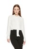 AVA 飘带装饰白色上衣 6044 商品缩略图0