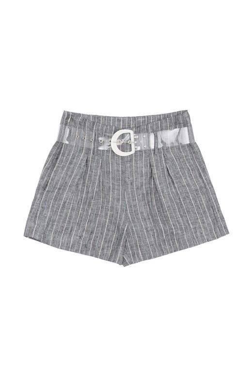 J.A 灰色条纹高腰短裤 6151【不含腰带】 商品图4