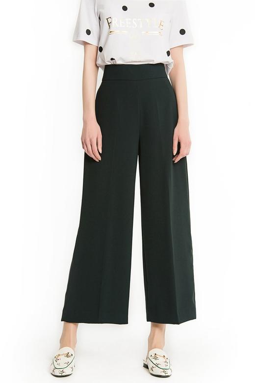 ZARA 墨绿色阔腿西装裤 1368 商品图0