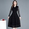 通勤优雅勾花蕾丝拼接时尚领气质打底裙连衣裙QYM-CB9238-L 商品缩略图2