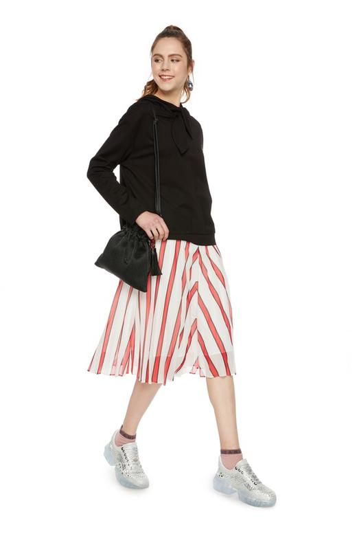 SUMMER & SAGE 条纹饰双层半身裙 6255 商品图1