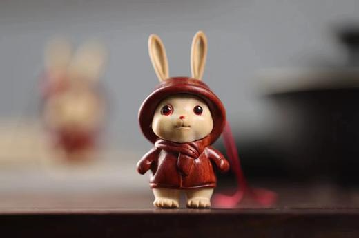 神奇小兔挂件°小叶紫檀+黄杨木 商品图2