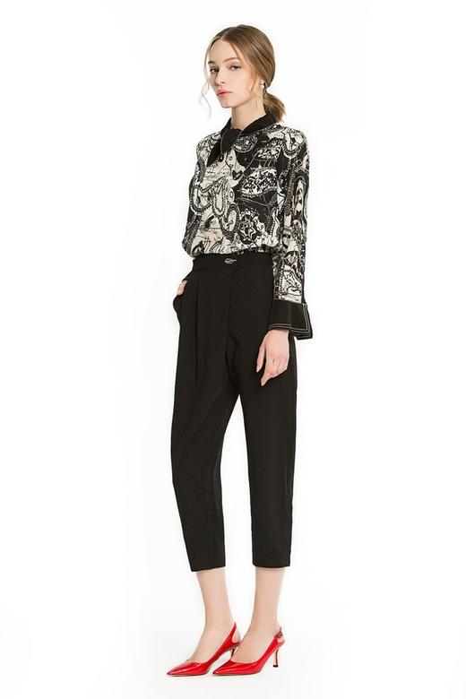 SUMMER & SAGE 黑色九分西装裤 1432 商品图1