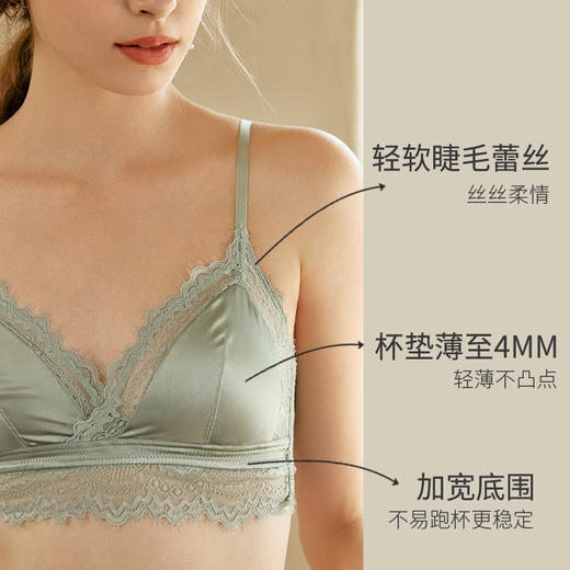 金三塔真丝蕾丝无钢圈内衣  NZFAC310 商品图3
