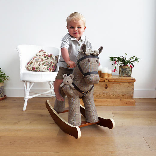 英国Little Bird Told Me大马贾斯珀实木摇摇马宝宝婴儿周岁生日玩具礼物小木马-【玩具】 商品图3