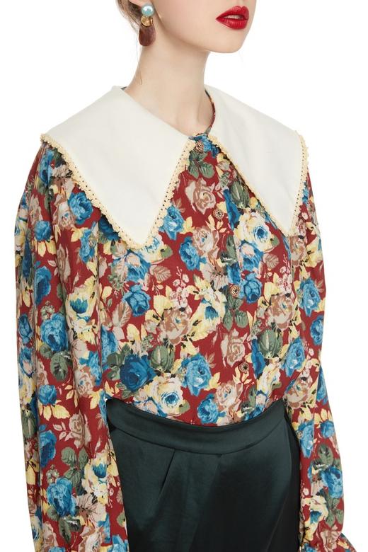 AVA 夸张衣领印花上衣 5982 商品图3