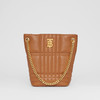 BURBERRY 巴宝莉 女士 Lola - 绗缝皮革TB专属标识小号萝纳水桶包 棕色 8046255 A8893 商品缩略图0