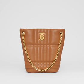 BURBERRY 巴宝莉 女士 Lola - 绗缝皮革TB专属标识小号萝纳水桶包 棕色 8046255 A8893