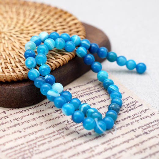 缠丝玛瑙8mm珠料意卡米诺手串念珠单颗珠子散珠半成品 商品图8