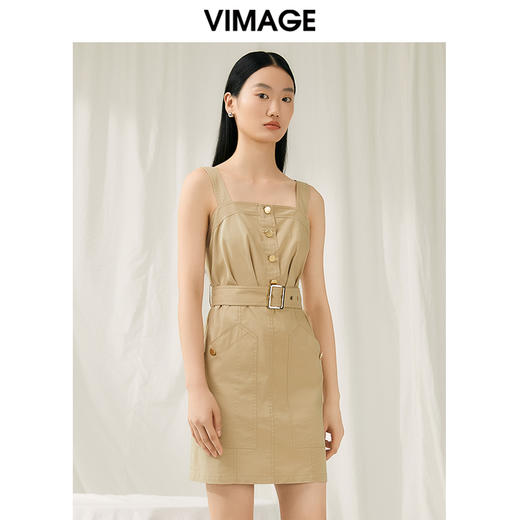 VIMAGE纬漫纪夏季新款显瘦简约舒适吊带连衣裙V1907508 商品图4