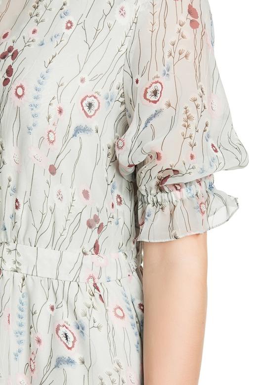 SUMMER & SAGE 印花束腰雪纺连衣裙 3332 商品图3