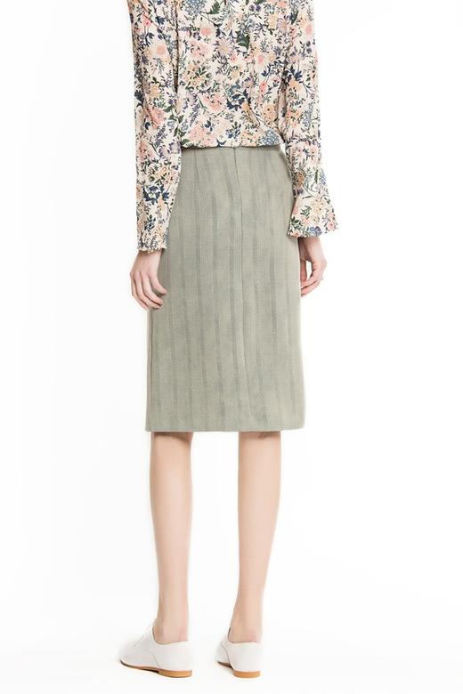 NOIR 灰色开衩一步裙 1399 商品图3