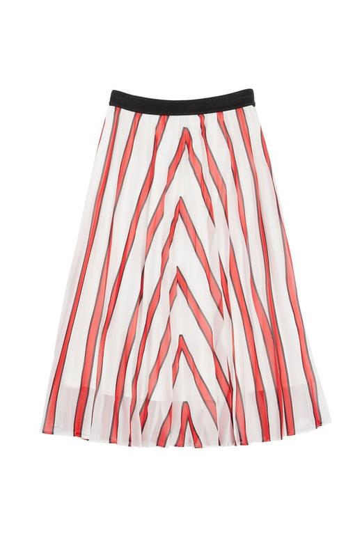 SUMMER & SAGE 条纹饰双层半身裙 6255 商品图4