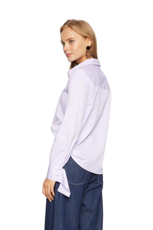 SUMMER & SAGE 紫色飘带条纹衬衣 6058 商品图2